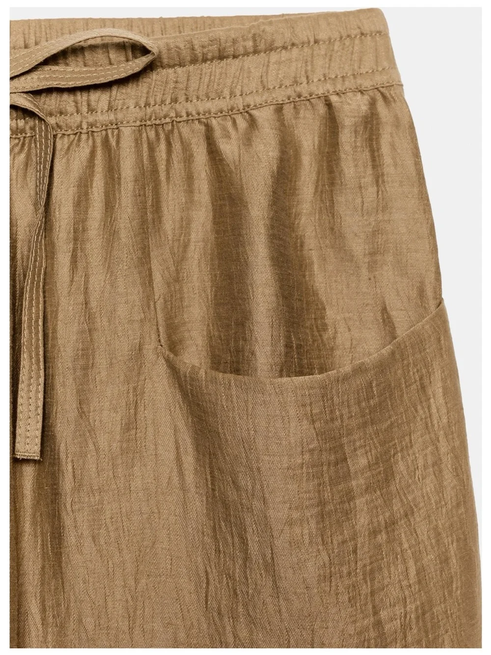 ZARA ZW COLLECTION LINEN BLEND PANTS